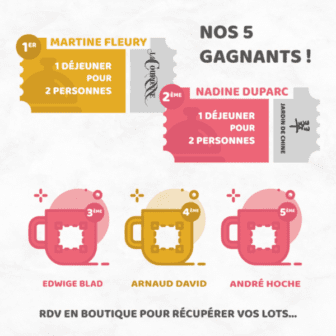 nos 5 gagnants
